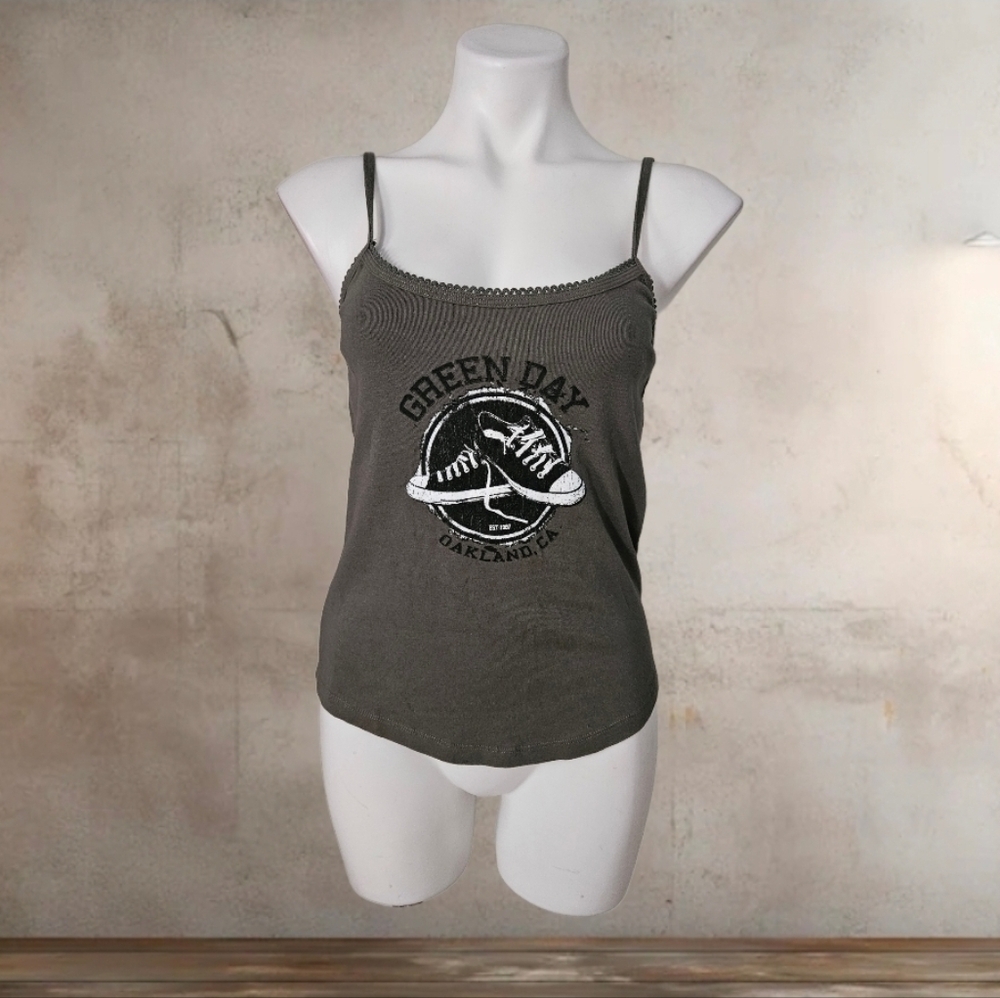Green Day Graphic Tank Top